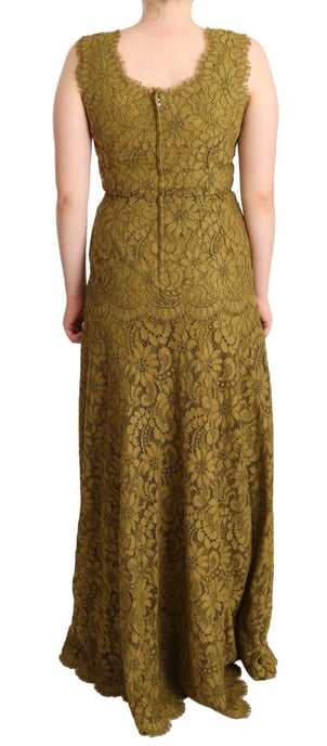 Spitzen-Maxikleid Ärmellos V-Ausschnitt - Image 4