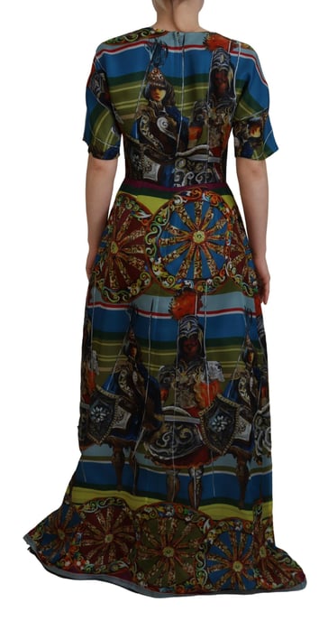 Bedrucktes Seiden-Maxikleid - Image 3
