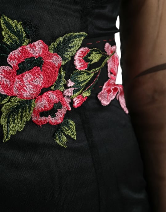 Blumengesticktes Abendkleid Langes Kleid - Image 6