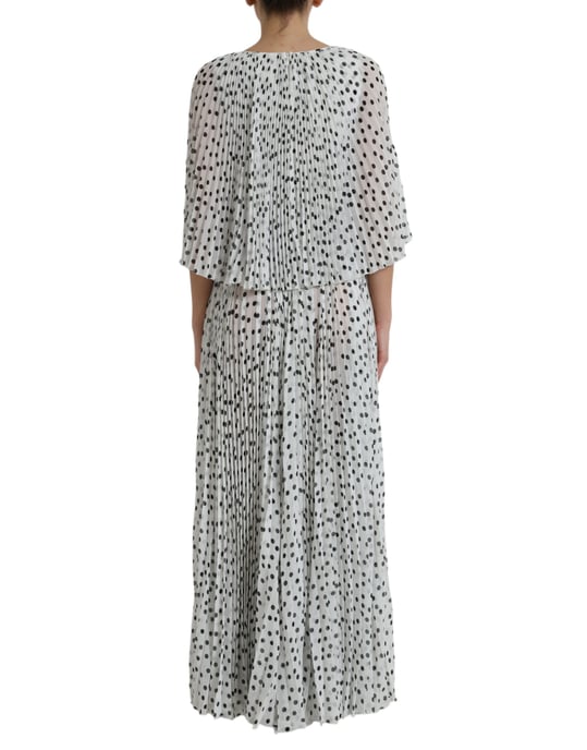 Punkte Falten Maxi Kleid - Image 3