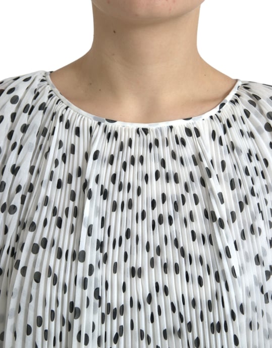 Punkte Falten Maxi Kleid - Image 4