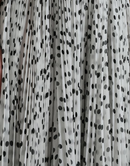 Punkte Falten Maxi Kleid - Image 5