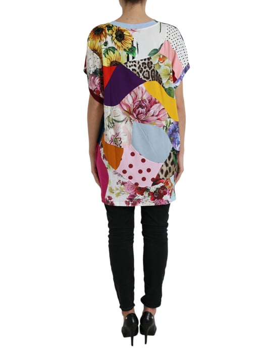Patchwork Seidentop Mehrfarbig - Image 3