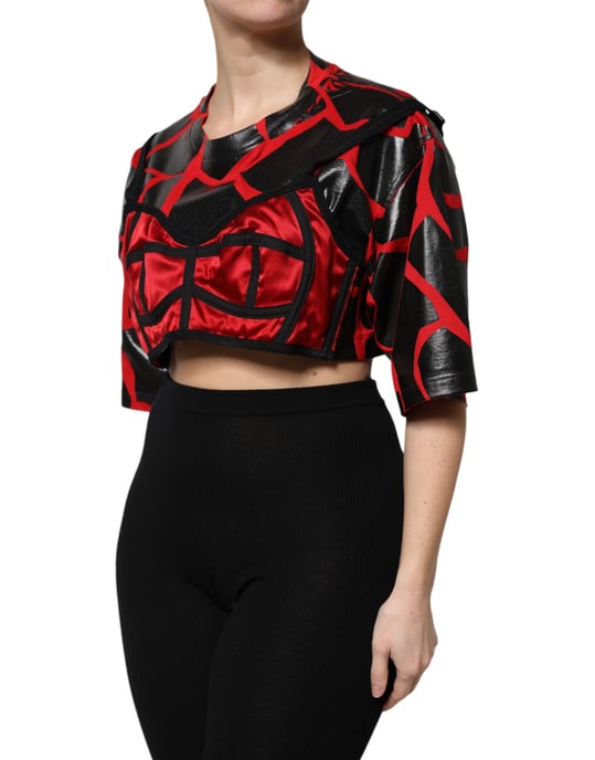 Abstraktes Druck Satin-Top - Image 3