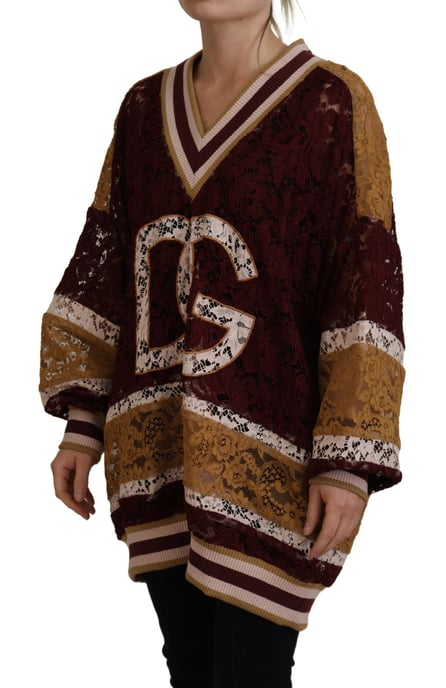 Spitzen-Sweatshirt mit lockerer Passform und langen Ärmeln - Image 2