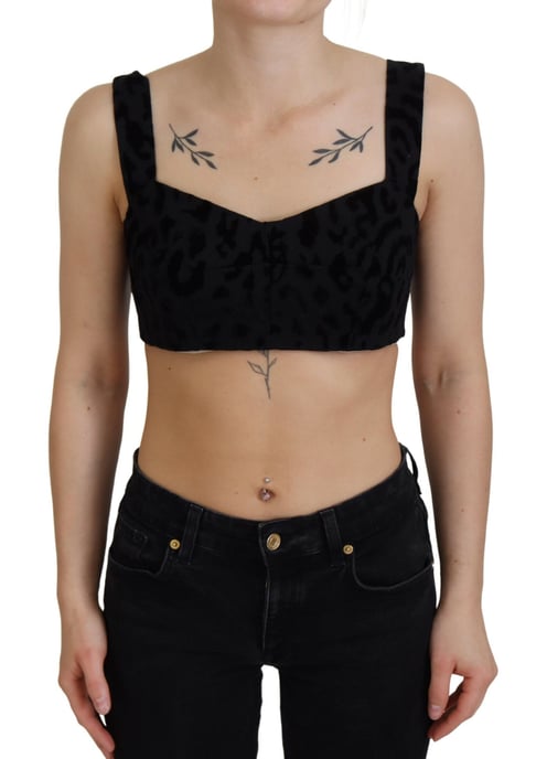 Dolce & Gabbana Sweetheart-ärmelloses Samt-Top - Schwarz - Image 1