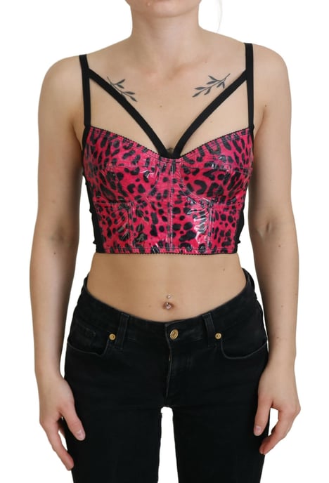 Leopardenmuster Korsett-Top Tsh83158 - Image 1