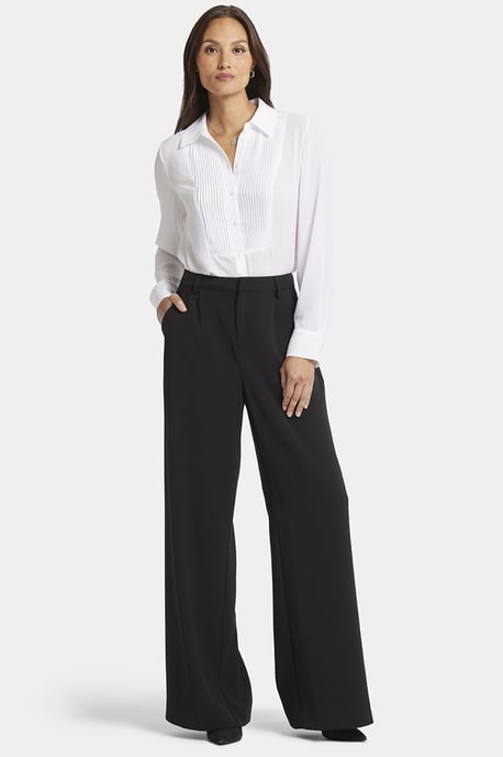 Weite Beinform Hose Schwarz | Schwarz - Image 4