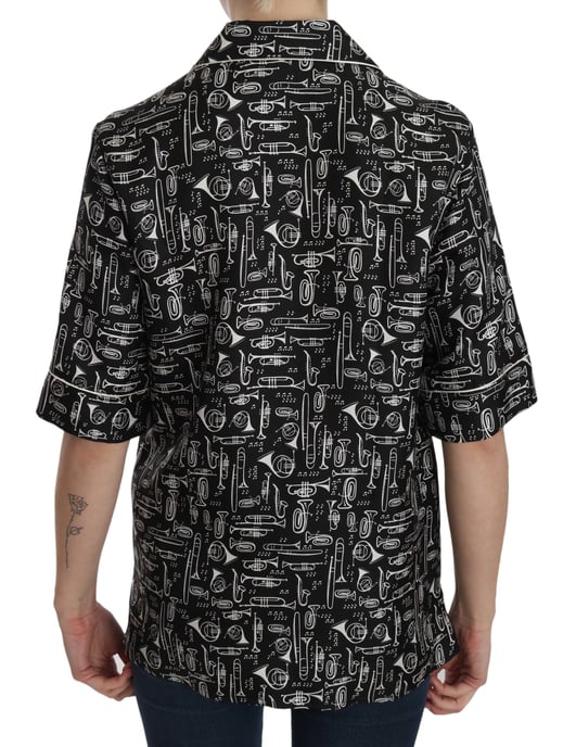 Dolce Gabbana Musikinstrumente Seidenhemd - Image 2