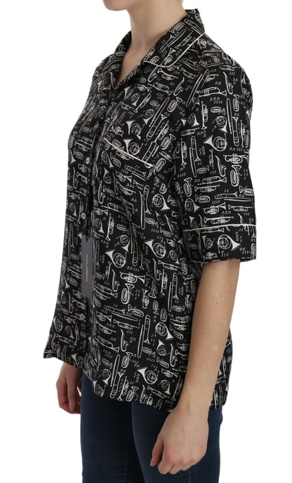 Dolce Gabbana Musikinstrumente Seidenhemd - Image 4