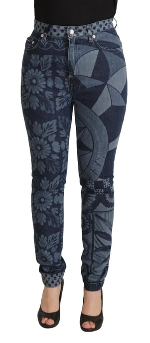 Dolce Gabbana Florale Geometrische Skinny Jeans - Image 1