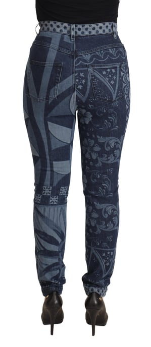 Dolce Gabbana Florale Geometrische Skinny Jeans - Image 3