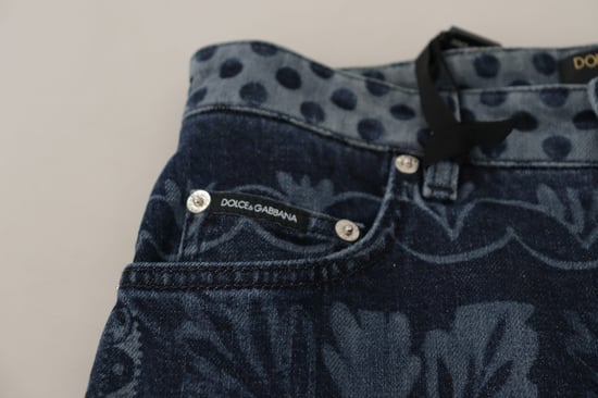 Dolce Gabbana Florale Geometrische Skinny Jeans - Image 6