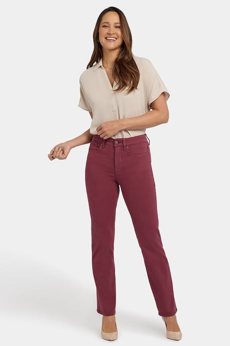 Marilyn Gerade Jeans | Wahres Burgunder - Image 1