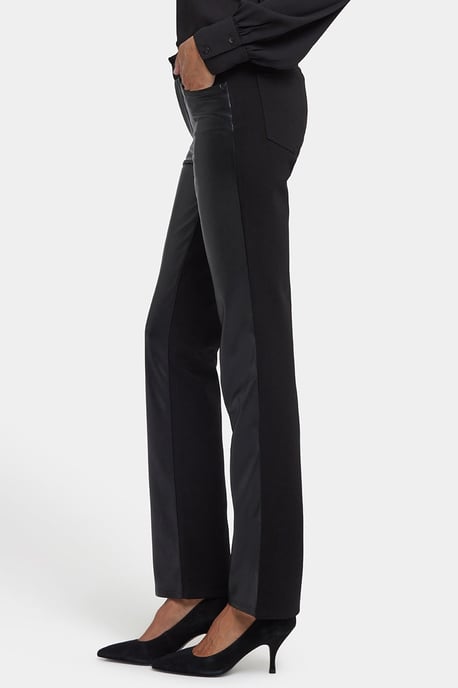 Veganer Stretch Sculpt-Her™ Leder Marilyn Straight Pants | Schwarz - Image 2