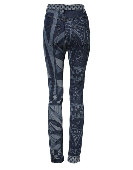 Bedruckte Slim-Fit-Jeans aus Denim - Image 3