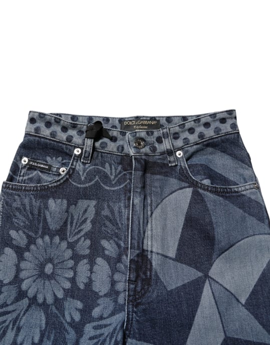Bedruckte Slim-Fit-Jeans aus Denim - Image 4