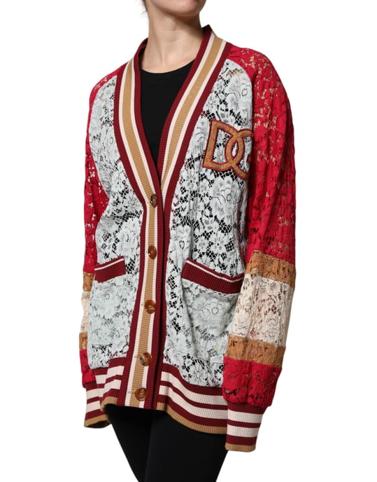 Spitzen-Cardigan Strickpatchwork - Image 2