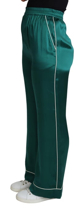 Dolce Gabbana Seiden-Satin-Hose Smaragdgrün - Image 2