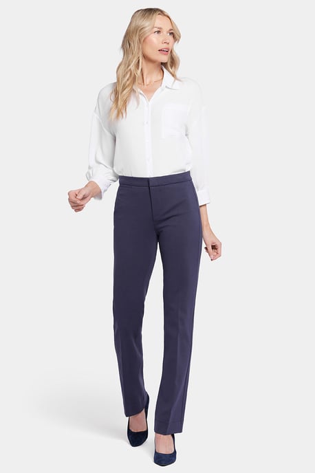 Schlanke Pants aus Ponte-Strick | Oxford Navy - Image 1