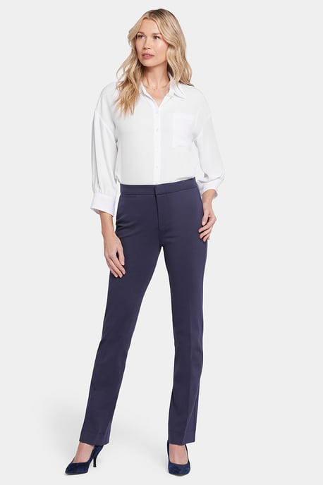 Schlanke Pants aus Ponte-Strick | Oxford Navy - Image 3
