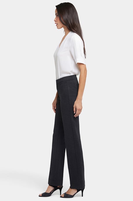 Schlanke Pants aus Ponte-Strick | Anthrazitmeliert - Image 4