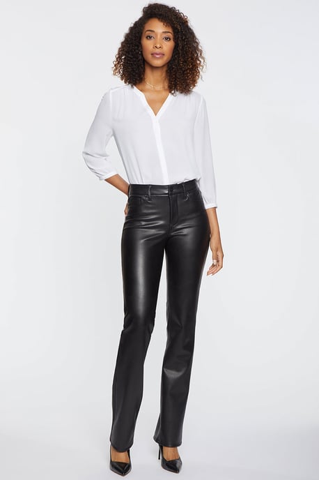 Kunstleder Marilyn Straight Sculpt-Her™ Hose | Schwarz - Image 3