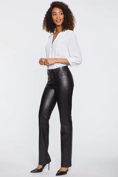 Kunstleder Marilyn Straight Sculpt-Her™ Hose | Schwarz - Image 4
