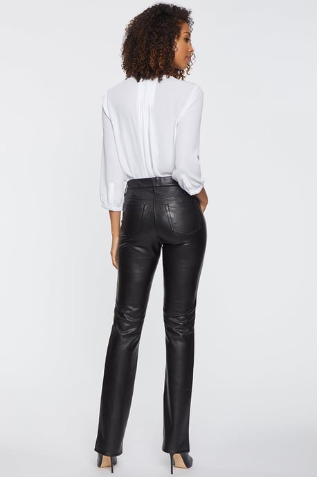 Kunstleder Marilyn Straight Sculpt-Her™ Hose | Schwarz - Image 5