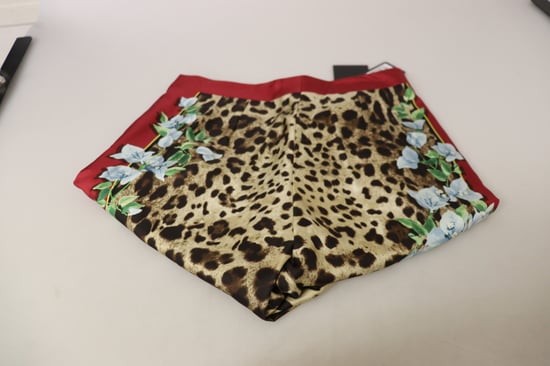 Leopardenmuster-Hose mit floralem Seitenpanel - Image 3