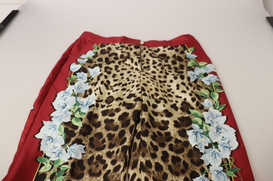 Leopardenmuster-Hose mit floralem Seitenpanel - Image 4