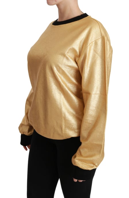Dolce Gabbana Metallisches Sweatshirt Gold - Image 3