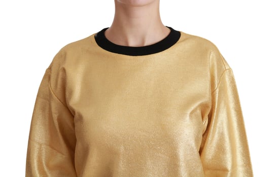 Dolce Gabbana Metallisches Sweatshirt Gold - Image 5