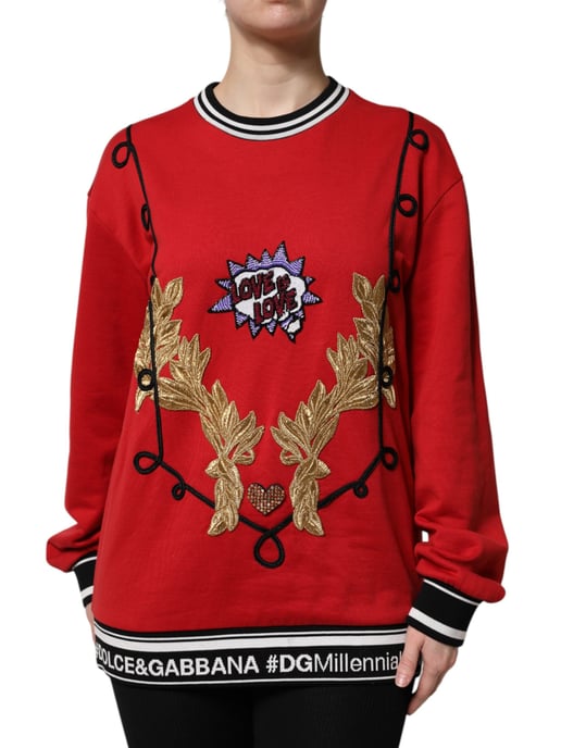 Bestickter Rundhalsausschnitt Sweatshirt - Image 1