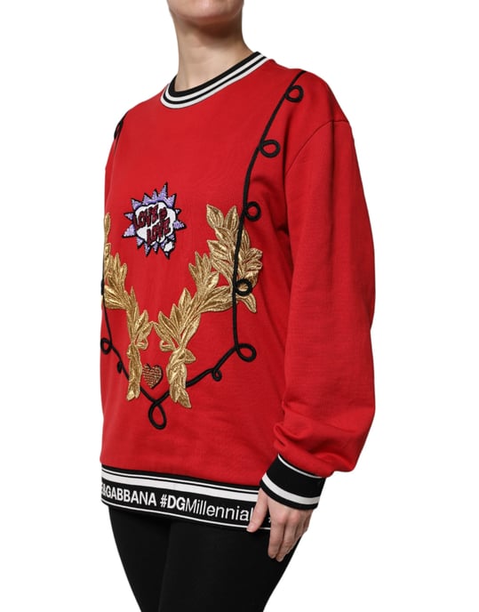 Bestickter Rundhalsausschnitt Sweatshirt - Image 3