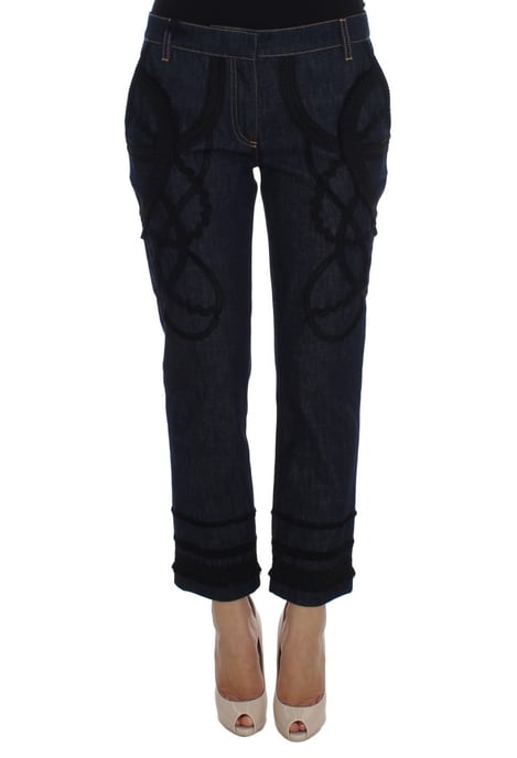 Schnürdetails cropped Jeans - Image 1