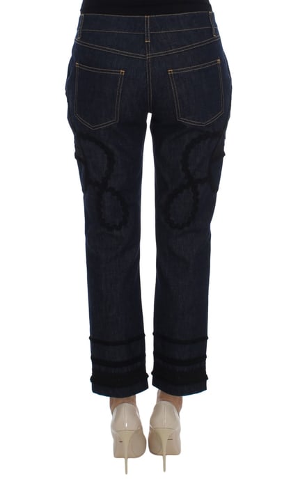Schnürdetails cropped Jeans - Image 3