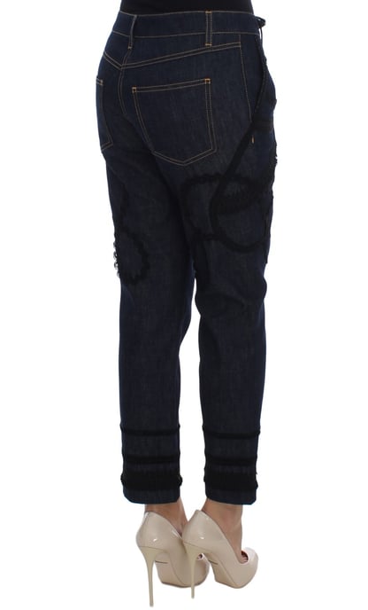 Schnürdetails cropped Jeans - Image 4