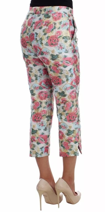 Blumenbrokat-Hosen im verkürzten Stil - Image 2