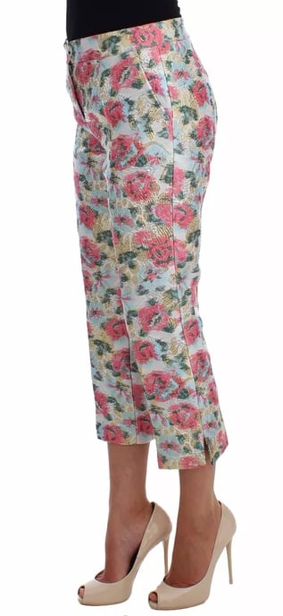Blumenbrokat-Hosen im verkürzten Stil - Image 5