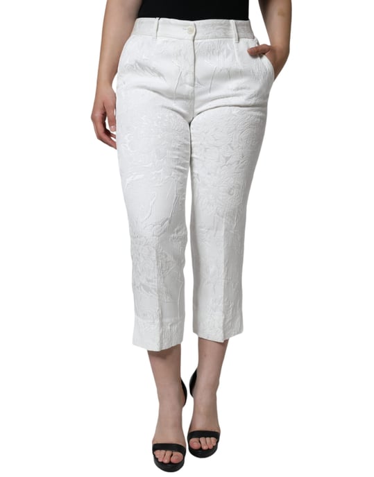 Blumenbrokat-Cropped-Hosen - Image 2