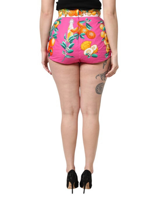 Zitronenmuster Hohe Taille Shorts - Image 4