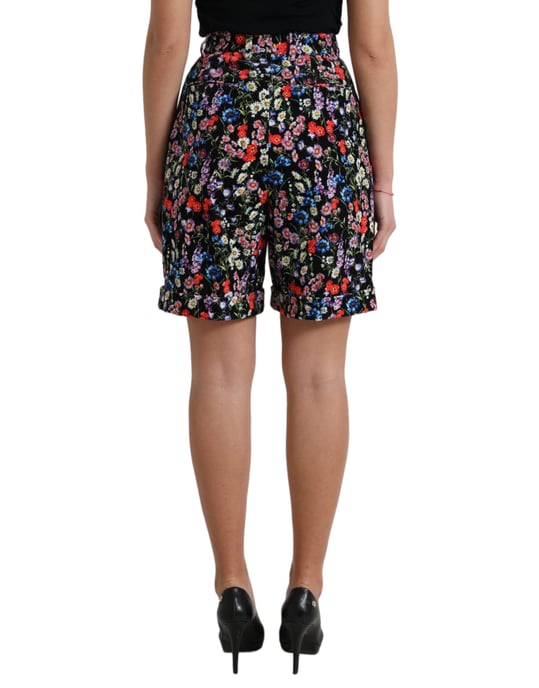 Blumenmuster Hohe Taille Shorts - Image 3