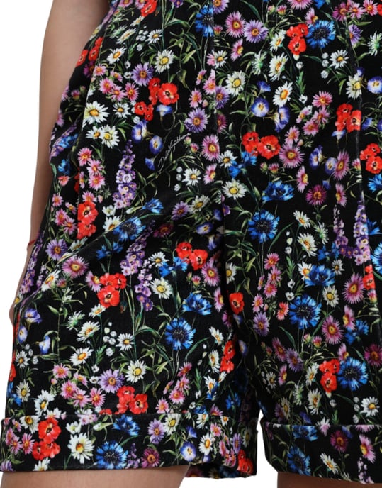 Blumenmuster Hohe Taille Shorts - Image 4