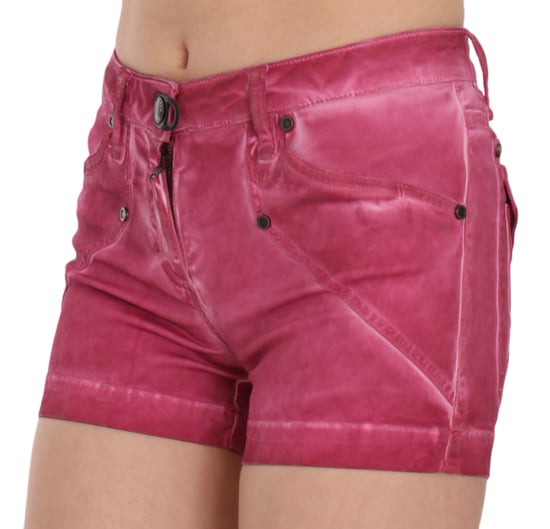 Plein Sud Pan70241 Rosa Denim-Shorts - Image 3