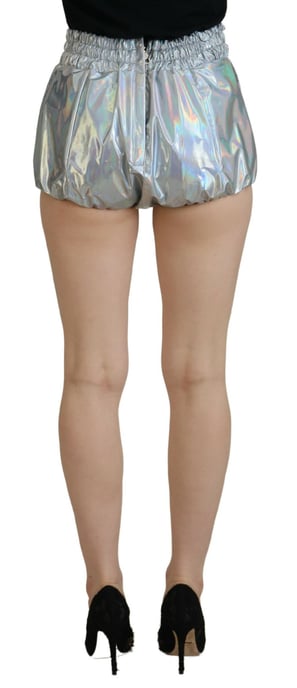 Hochtaillierte Metallic-Shorts - Image 3