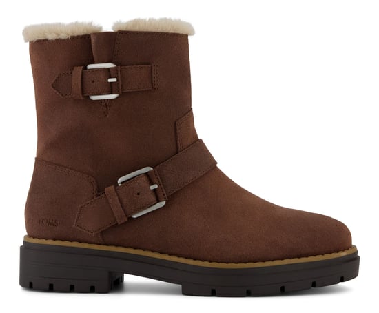 TOMS Ionie Moto Wildleder Damen Braune Stiefel - Image 2