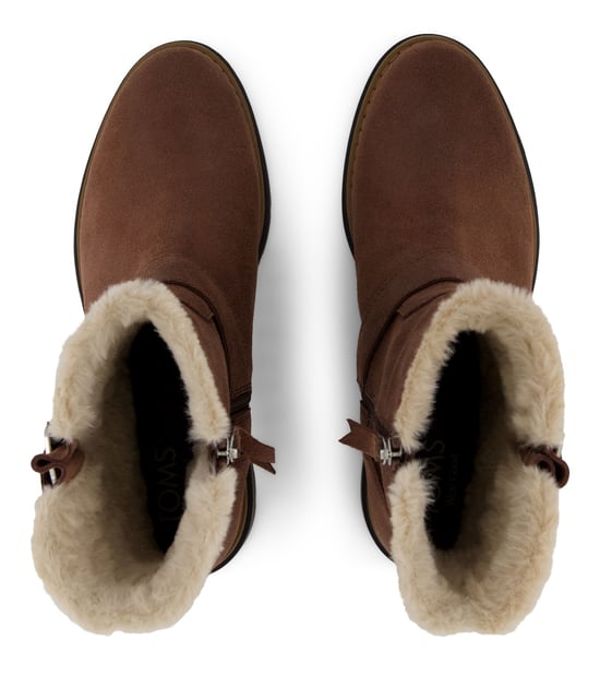 TOMS Ionie Moto Wildleder Damen Braune Stiefel - Image 4
