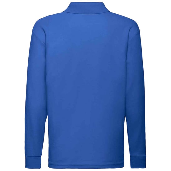 Fruit Of The Loom Kinder Langarm Pique Polo Shirt (Königsblau) - Image 2