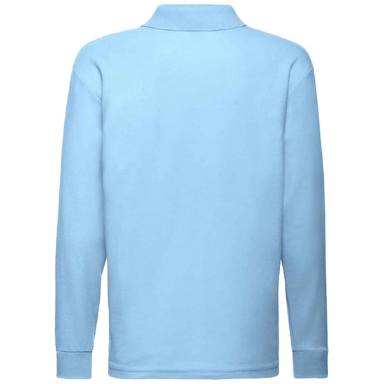 Fruit Of The Loom Kinder Langarm Pique Polo Shirt (Himmelblau) - Image 2